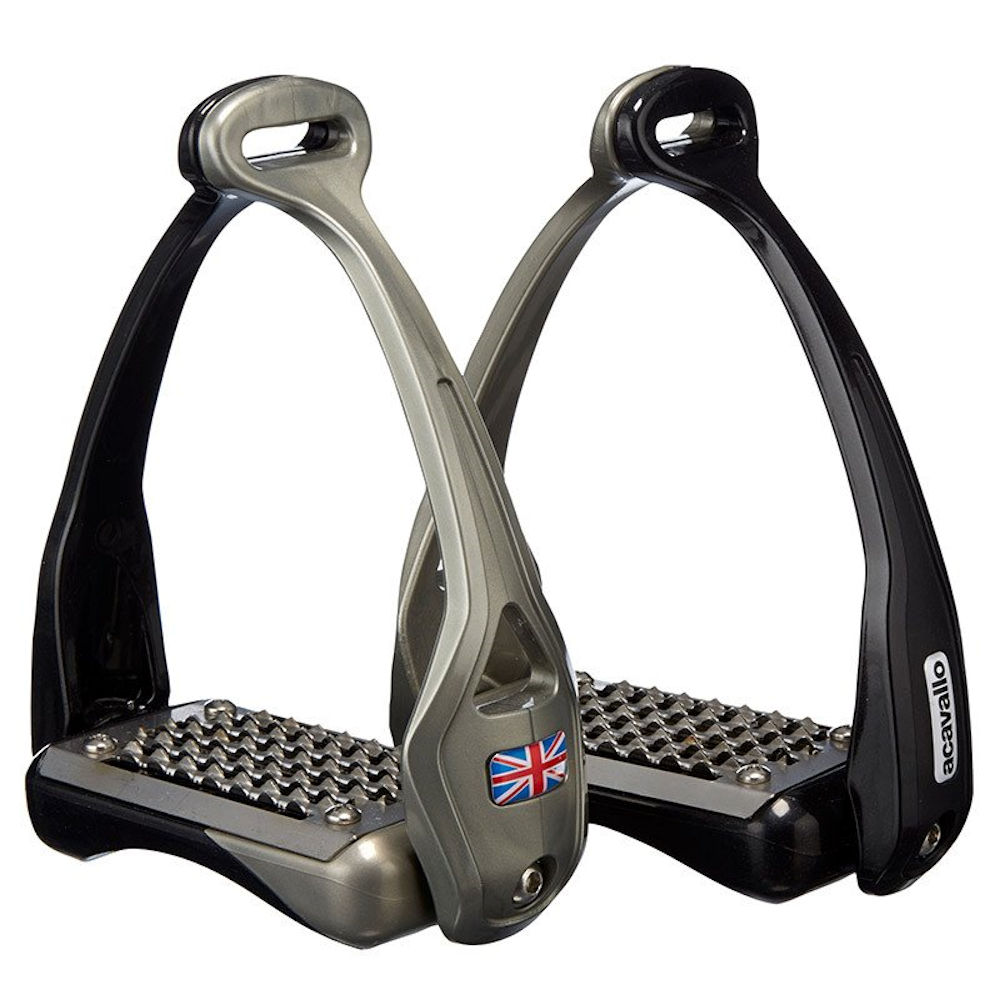 Shires Wessex Stirrup Irons Stainless Steel with Treads 
