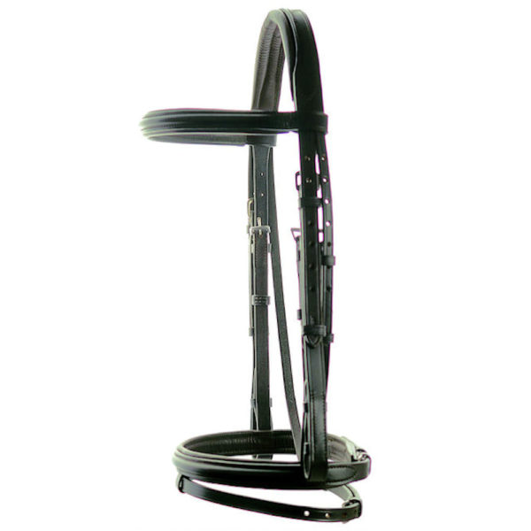 DEVER ASCOT LEATHER COMFORT FLASH BRIDLE SNAFFLE BRIDLES