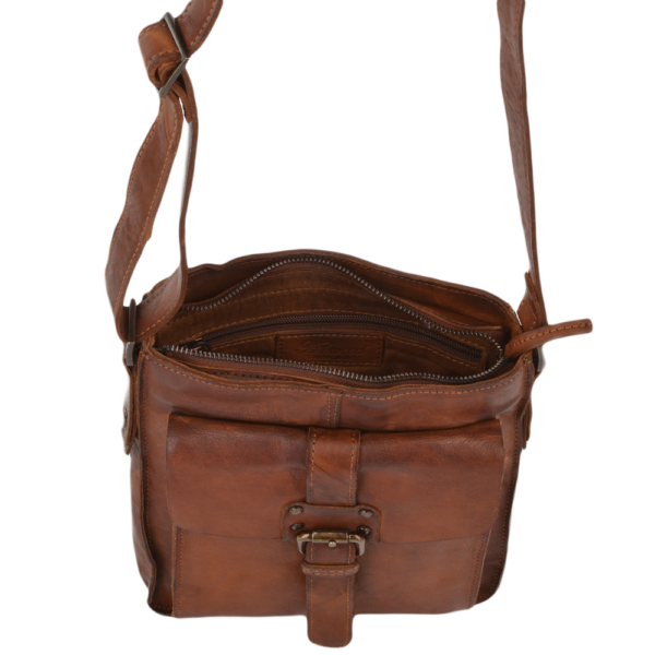 Ashwood Leather Stratford Milled Vt Medium A4 Body Bag in Brown